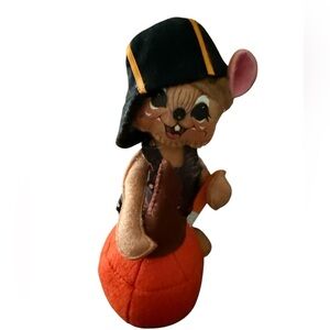 🎃 Annalee 6” Pumpkin Carving Mouse – Halloween Collectible